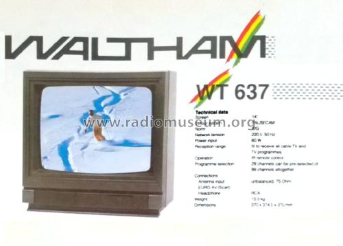 Super Infracolor WT 637; Waltham S.A., Genf (ID = 1993623) Television
