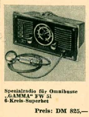 Gamma FW51-Bus; Wandel & Goltermann; (ID = 515270) Car Radio