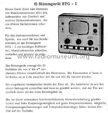 Stimmgerät - Tuning Set STG-1 - BN 123; Wandel & Goltermann; (ID = 1948935) Equipment