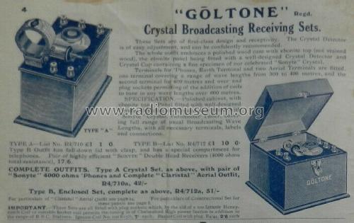Goltone Type A; Ward & Goldstone, GB (ID = 2469704) Crystal