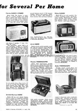 Clarion C-105 The Clarionette; Warwick Mfg. Corp., (ID = 1079195) Radio