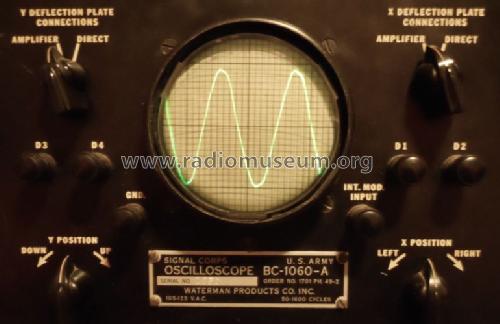 Oscilloscope BC-1060-A; Waterman Products (ID = 848674) Equipment