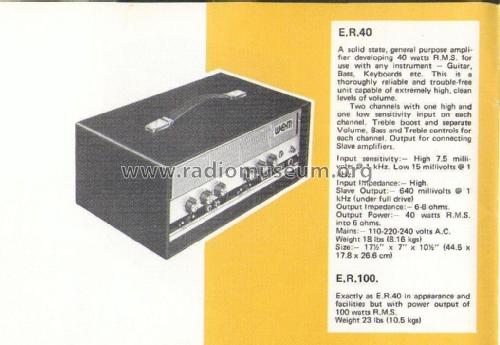 WEM ER40; Watkins Electric (ID = 1806776) Ampl/Mixer