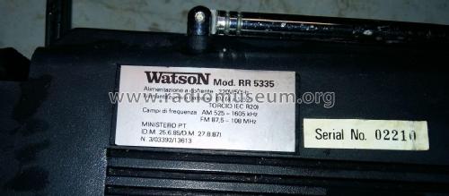 AM FM Radio Cassette Recorder RR5335; Watson Marke / brand (ID = 2333121) Radio