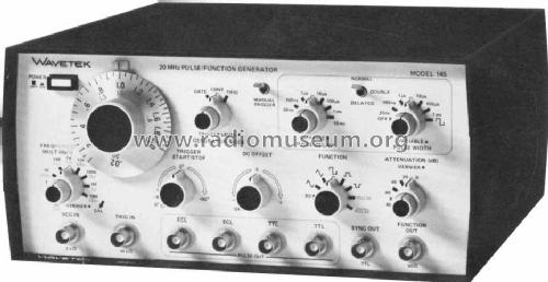 20MHz Function/Pulse Generator 145; Wavetek Corporation; (ID = 553790) Equipment