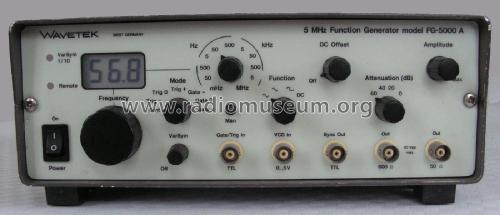 5 MHz Function Generator FG-5000 A; Wavetek Corporation; (ID = 2065848) Equipment