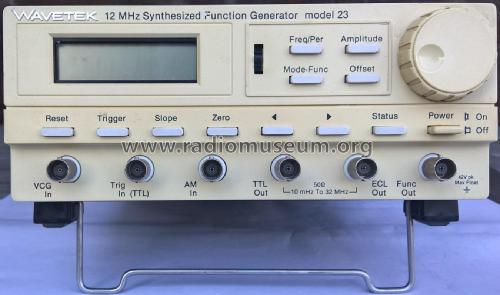 12 MHz Synthesized Function Generator 23; Wavetek Corporation; (ID = 2481174) Equipment