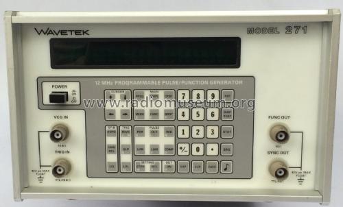 Programmable Pulse/Function Generator 271; Wavetek Corporation; (ID = 2671282) Equipment