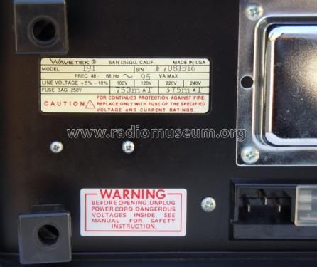 Pulse/Function Generator 20 MHz 191; Wavetek Corporation; (ID = 1433826) Equipment