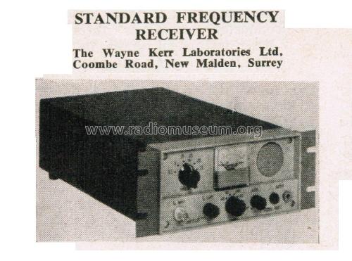 Standard Frequency Receiver RHF-1; Wayne Kerr; New (ID = 2762902) Equipment