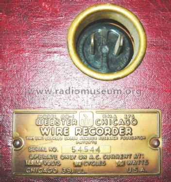 Wire Recorder 80-1; Webster Co., The, (ID = 1808832) R-Player