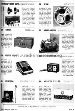 Intercommunicator ; Webster Co., The, (ID = 1064236) Ampl/Mixer