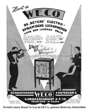 Electro-dynamische luidspreker ; Weco N.V. (ID = 1355786) Speaker-P