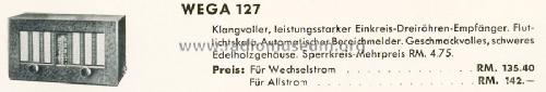 127GW; Wega, (ID = 774364) Radio