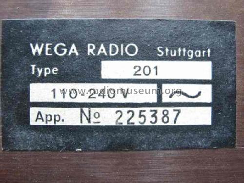 201; Wega, (ID = 784359) Radio