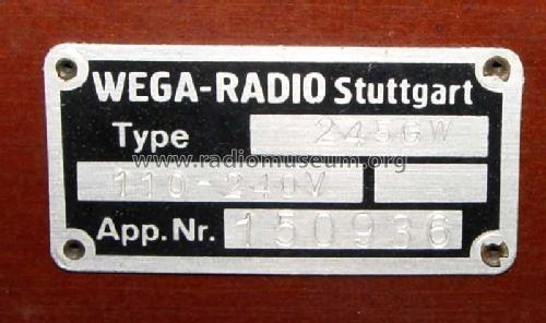 245GW; Wega, (ID = 156488) Radio