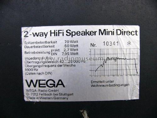 2-way HiFi Speaker Mini Direct ; Wega, (ID = 2107530) Speaker-P