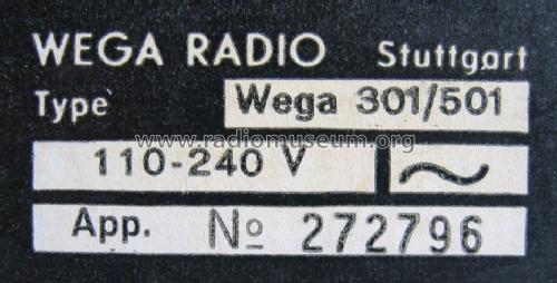301/501; Wega, (ID = 477633) Radio