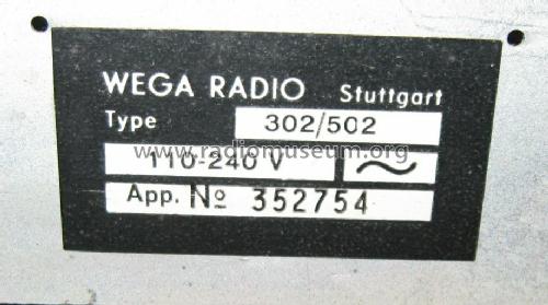 302/502; Wega, (ID = 681582) Radio