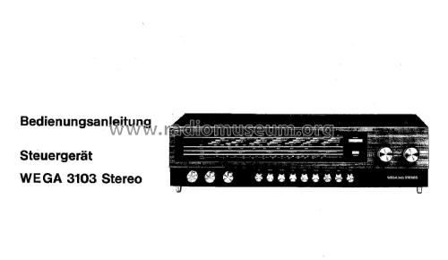 3103 Stereo; Wega, (ID = 2025740) Radio
