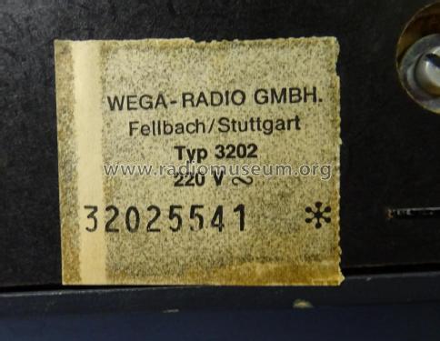3202 Stereo; Wega, (ID = 2729802) Radio