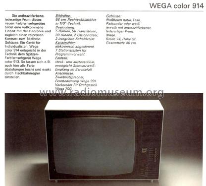 Color 914 ; Wega, (ID = 2448502) Television