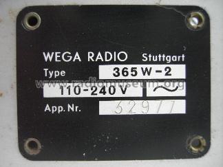 Fox Zwo 365 W-2; Wega, (ID = 547211) Radio