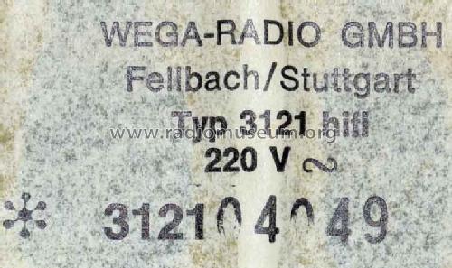 HiFi 3121; Wega, (ID = 2388415) Radio