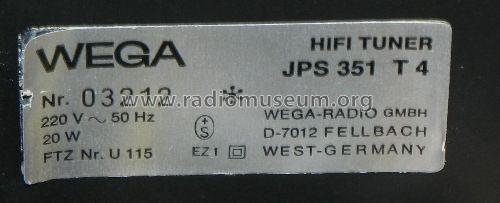 JPS351-T4; Wega, (ID = 1008898) Radio