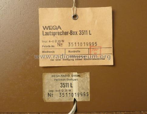 Lautsprecher-Box 3511-L; Wega, (ID = 726522) Speaker-P