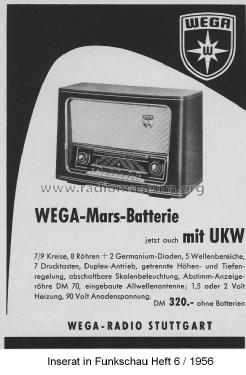 Mars Batterie UKW 256B; Wega, (ID = 2186286) Radio