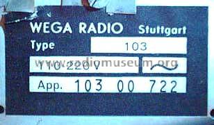 Snobby 103; Wega, (ID = 524344) Radio