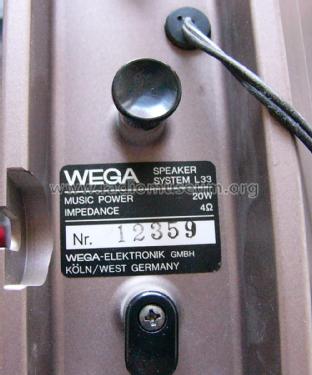 Speaker System L33; Wega, (ID = 2522005) Lautspr.-K