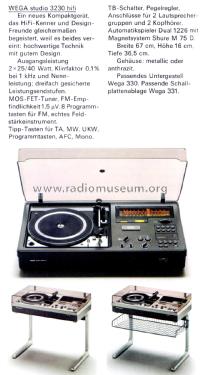 Studio 3230 HiFi; Wega, (ID = 2228474) Radio