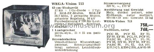 Vision 713; Wega, (ID = 2461957) Television