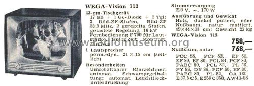 Vision 713; Wega, (ID = 2461957) Televisión