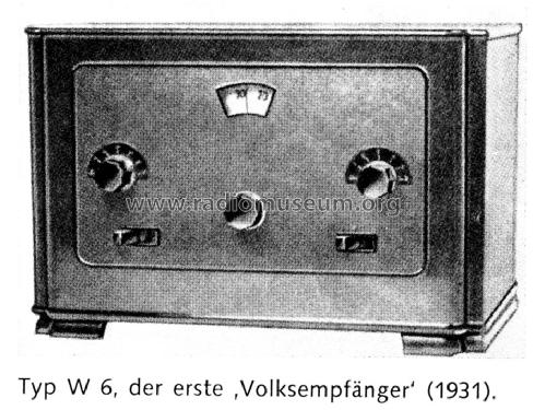 Volksempfänger 6W ; Wega, (ID = 1233171) Radio