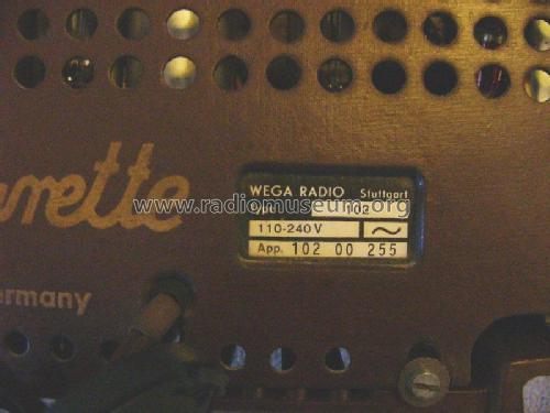 Wegarette 102; Wega, (ID = 2092521) Radio