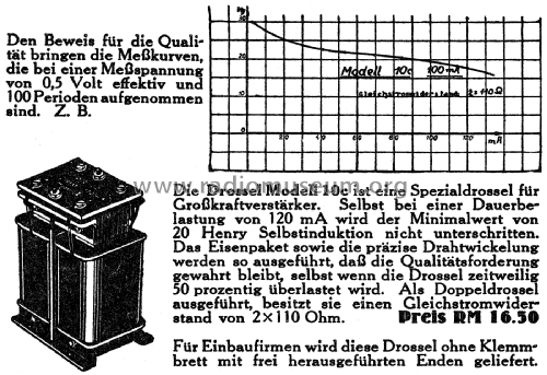 Drossel 10 C; Weilo, J. Feldman & (ID = 1775870) Radio part