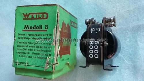 NF-Transformator Modell 3 gekapselt; Weilo, J. Feldman & (ID = 2228849) Radio part