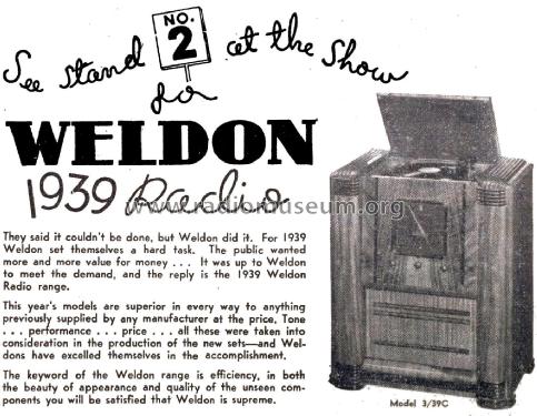 3/39C; Weldon brand, Weldon (ID = 2417320) Radio