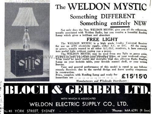 Mystic 155; Weldon brand, Weldon (ID = 2417329) Radio