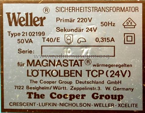 Lötstation T40/E 2102199 für TCP ; Weller Tools Cooper (ID = 2704574) Equipment