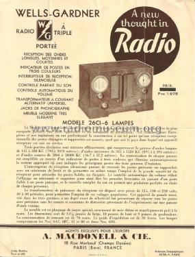 6C Series; Wells-Gardner & Co.; (ID = 2646950) Radio