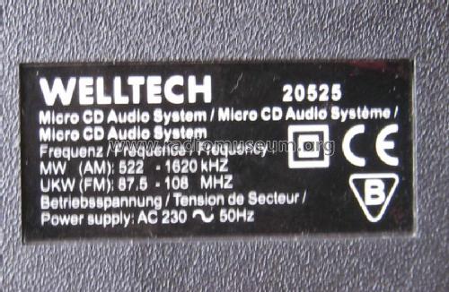 Micro CD Audio System 20525; Welltech; Taipeh (ID = 852474) Radio