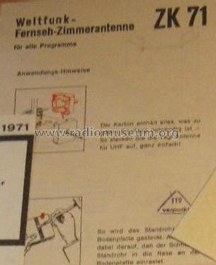 Zimmerantenne ZK 71; Weltfunk GmbH & Co. (ID = 1737141) Antenna