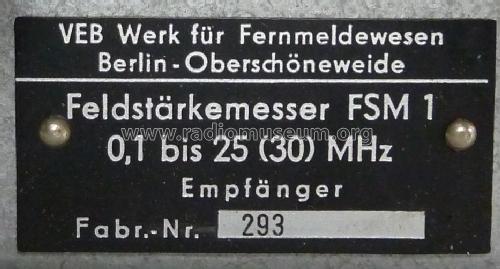 Feldstärkemesser FSM-1; Werk für (ID = 852514) Ausrüstung