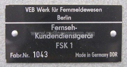 Fernseh-Kundendienstgerät FSK1; Werk für (ID = 1213813) Ausrüstung
