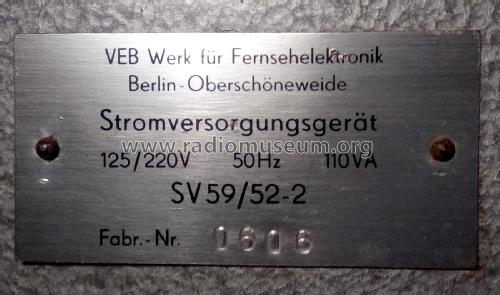 Stromversorgungsgerät SV-59/52-2; Werk für (ID = 2495449) Aliment.