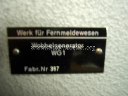 Wobbelgenerator WG1; Werk für (ID = 310738) Equipment